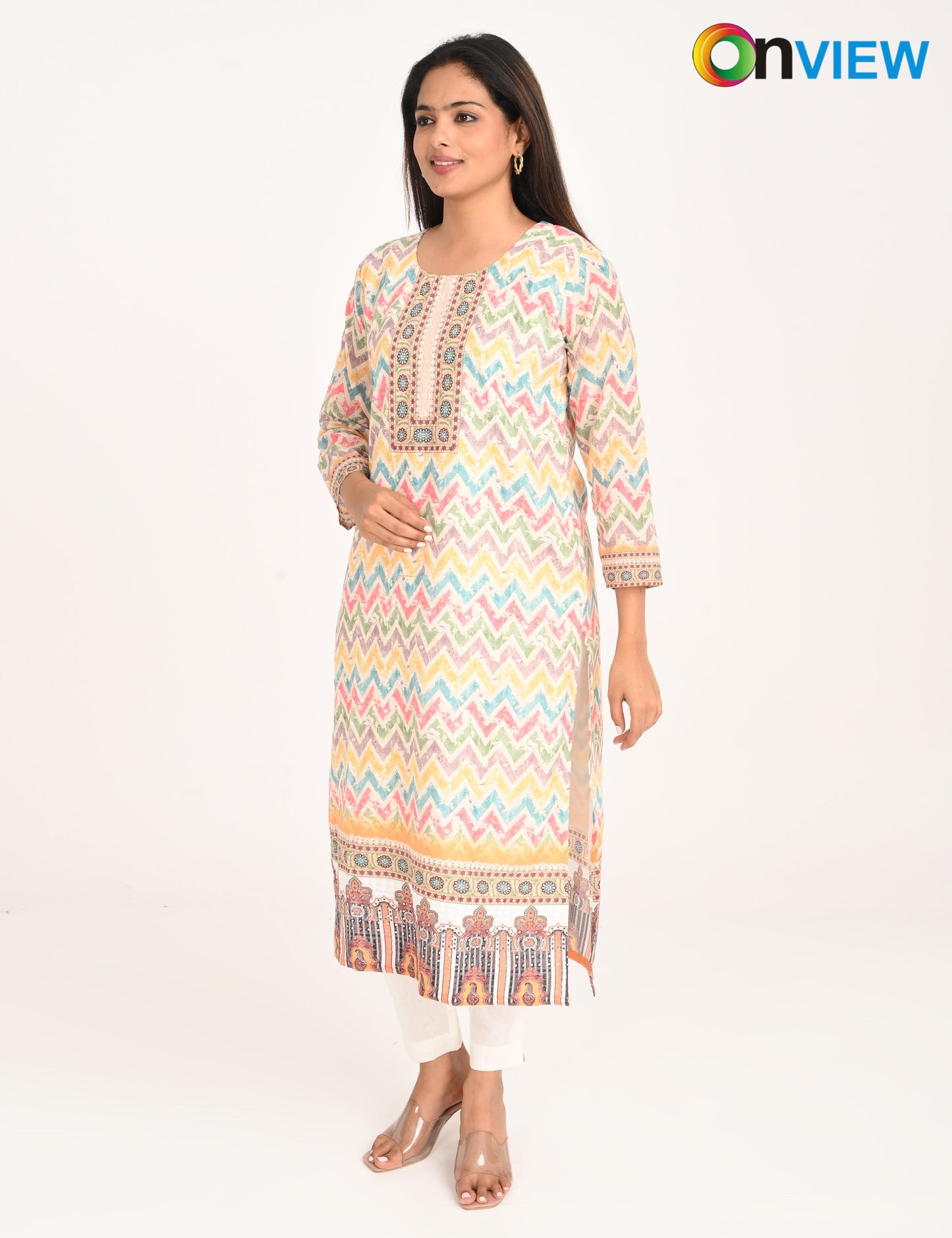 ONVIEW | 1130 | COTTON CHIKANKARI WORK WITH DIGITAL PRINT