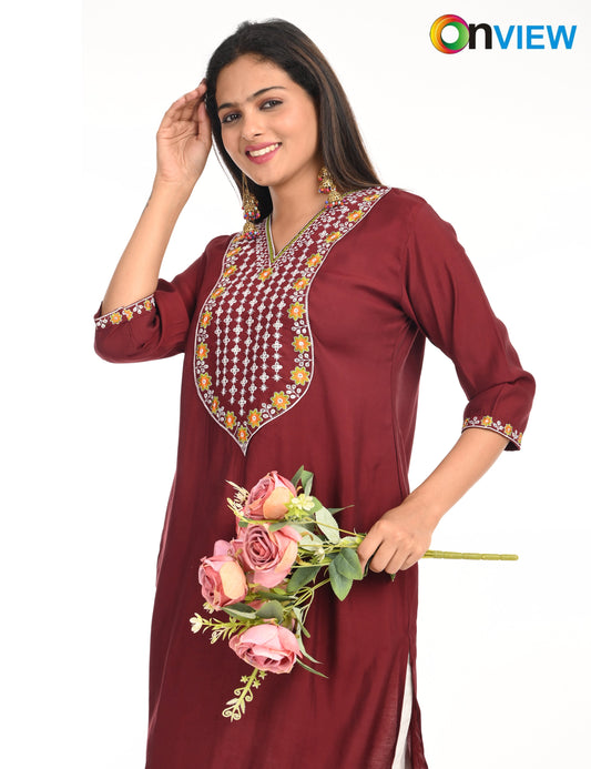 ONVIEW | 1424 | ROMAN SILK EMBROIDERY WITH BORDER