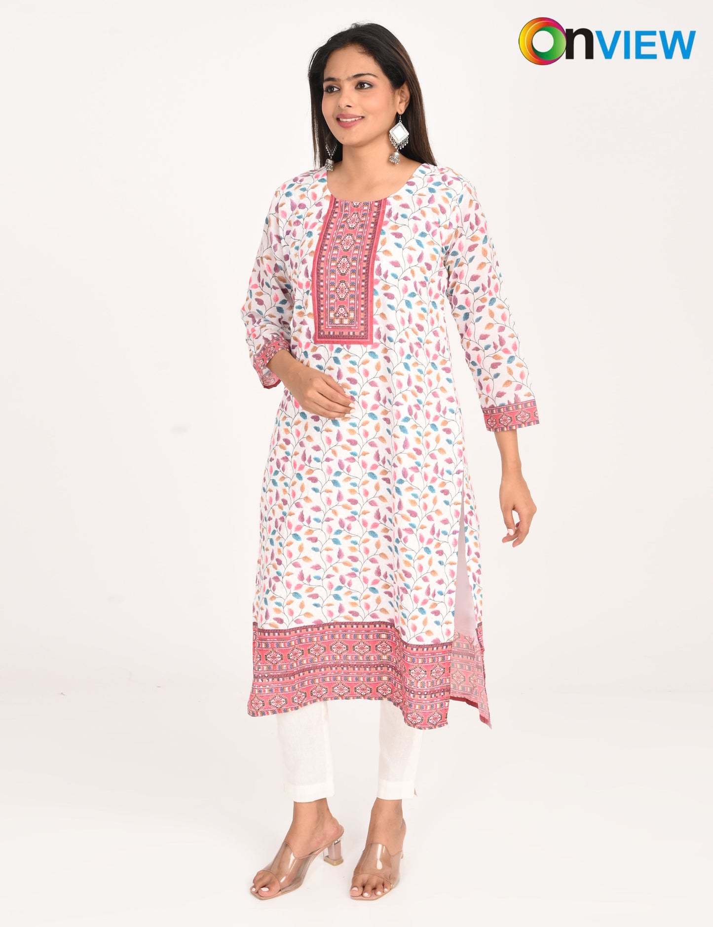 ONVIEW | 525 | COTTON CHIKANKARI WORK WITH DIGITAL PRINT