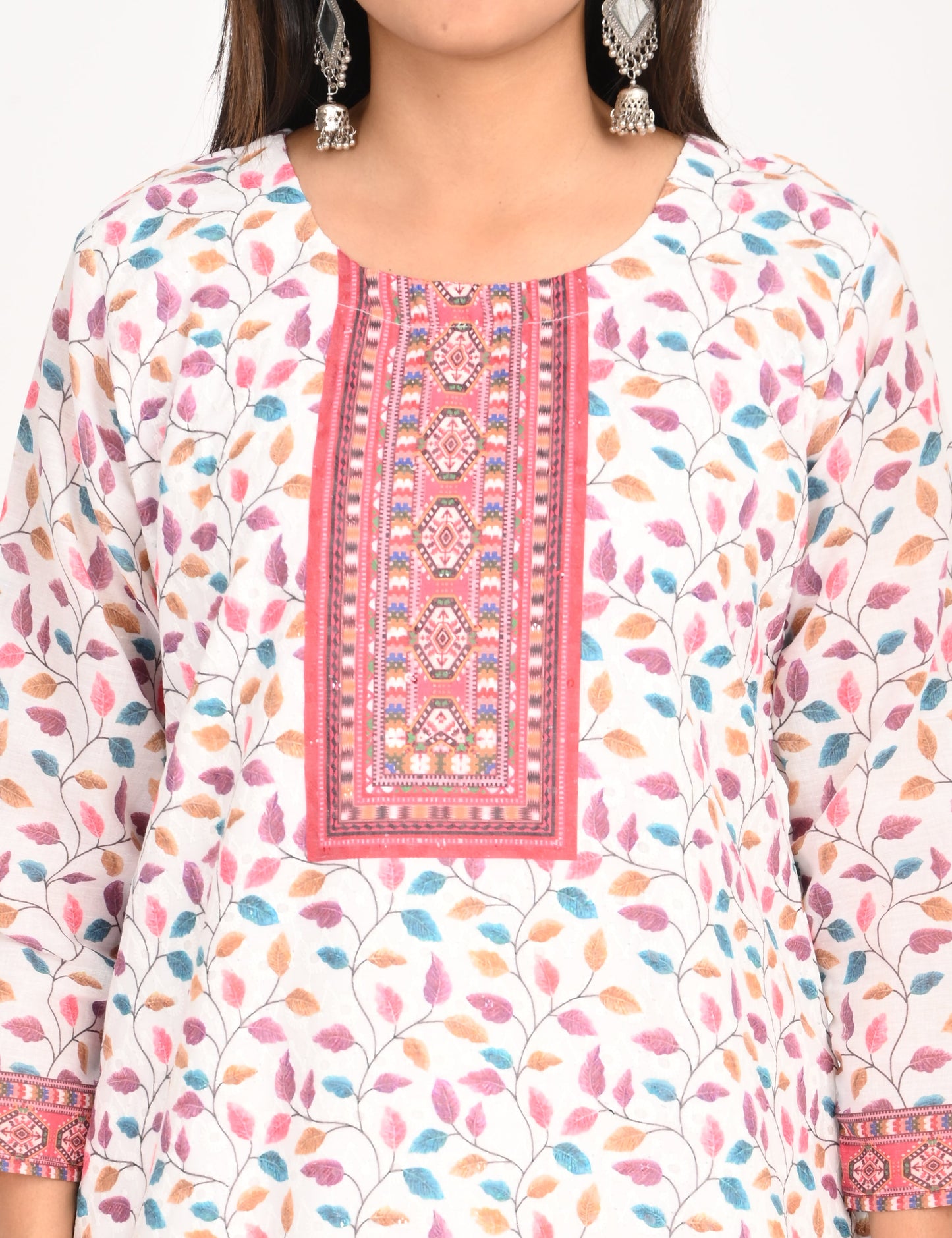 ONVIEW | 525 | COTTON CHIKANKARI WORK WITH DIGITAL PRINT