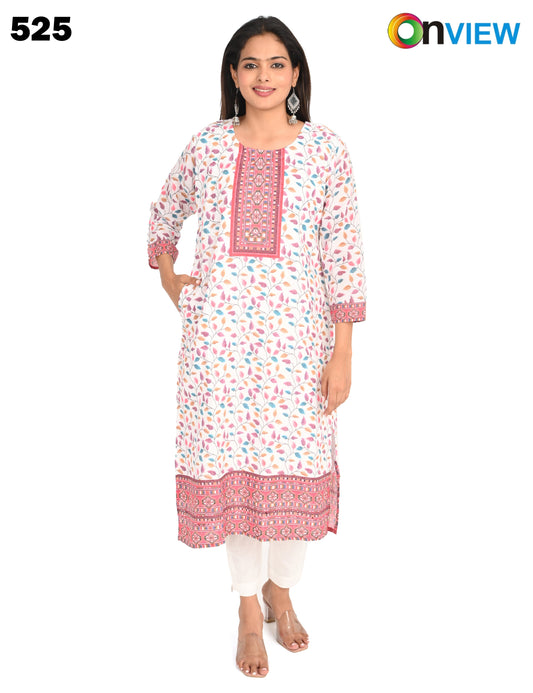 ONVIEW | 525 |  COTTON CHIKANKARI WORK WITH DIGITAL PRINT