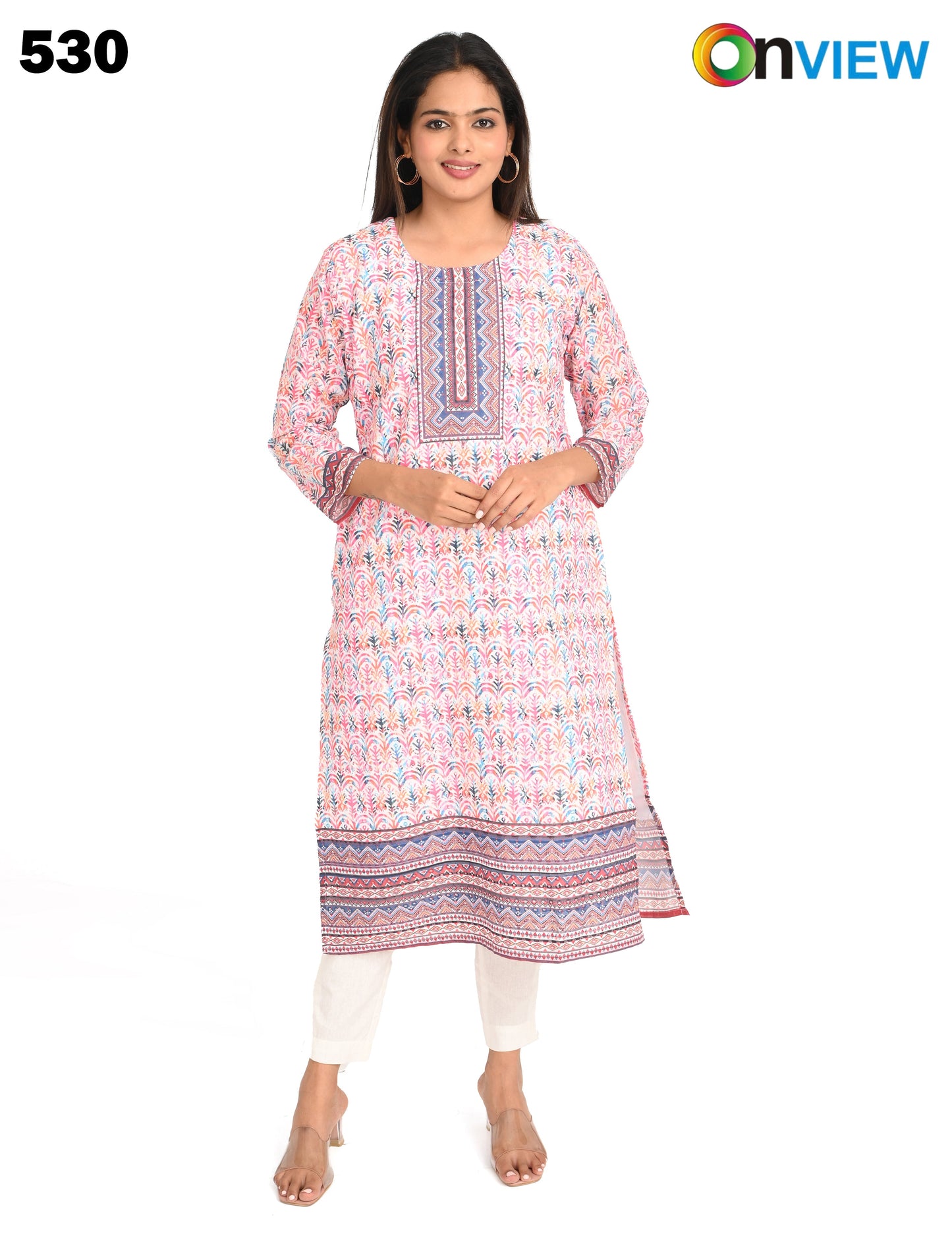 ONVIEW | 530 | COTTON CHIKANKARI WORK WITH DIGITAL PRINT
