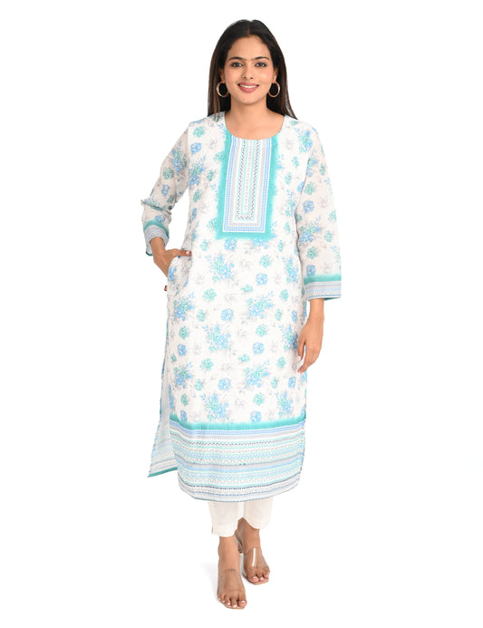 ONVIEW | 548 | COTTON CHIKANKARI WORK WITH DIGITAL PRINT