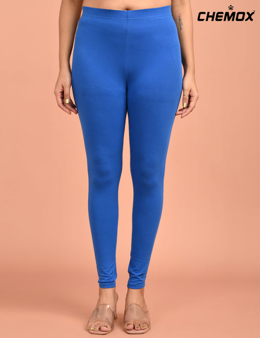 CHEMOX | 230 | Ink Blue Cotton Lycra Ankle Length Legging 180gsm