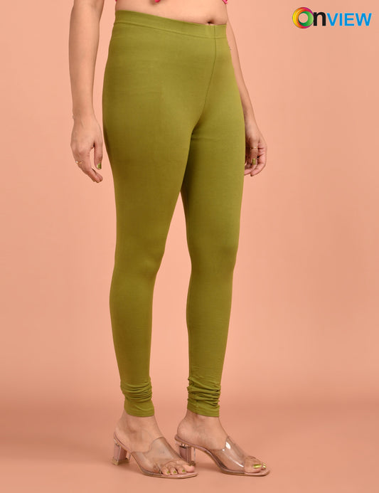 ONVIEW | 007 | Dark Mehndi Cotton Lycra Ankle Length Legging 220gsm