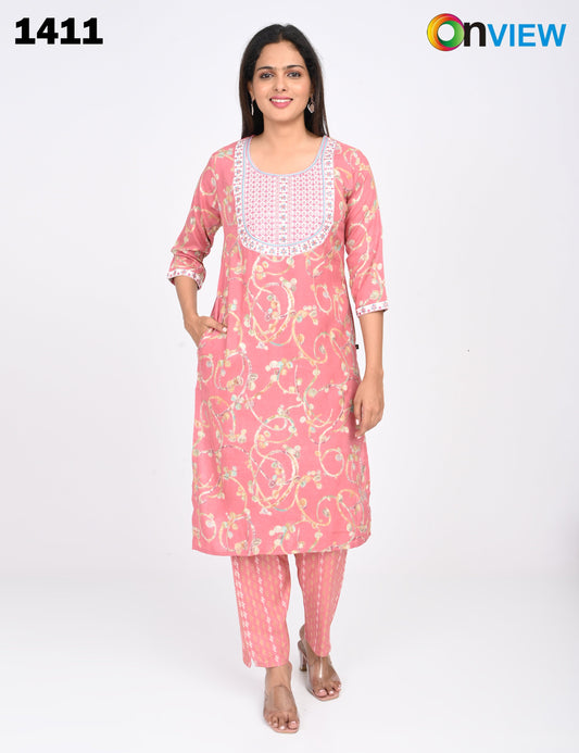 ONVIEW | 1411 | CAPSULE 2 PIECE SET WITH EMBROIDERY