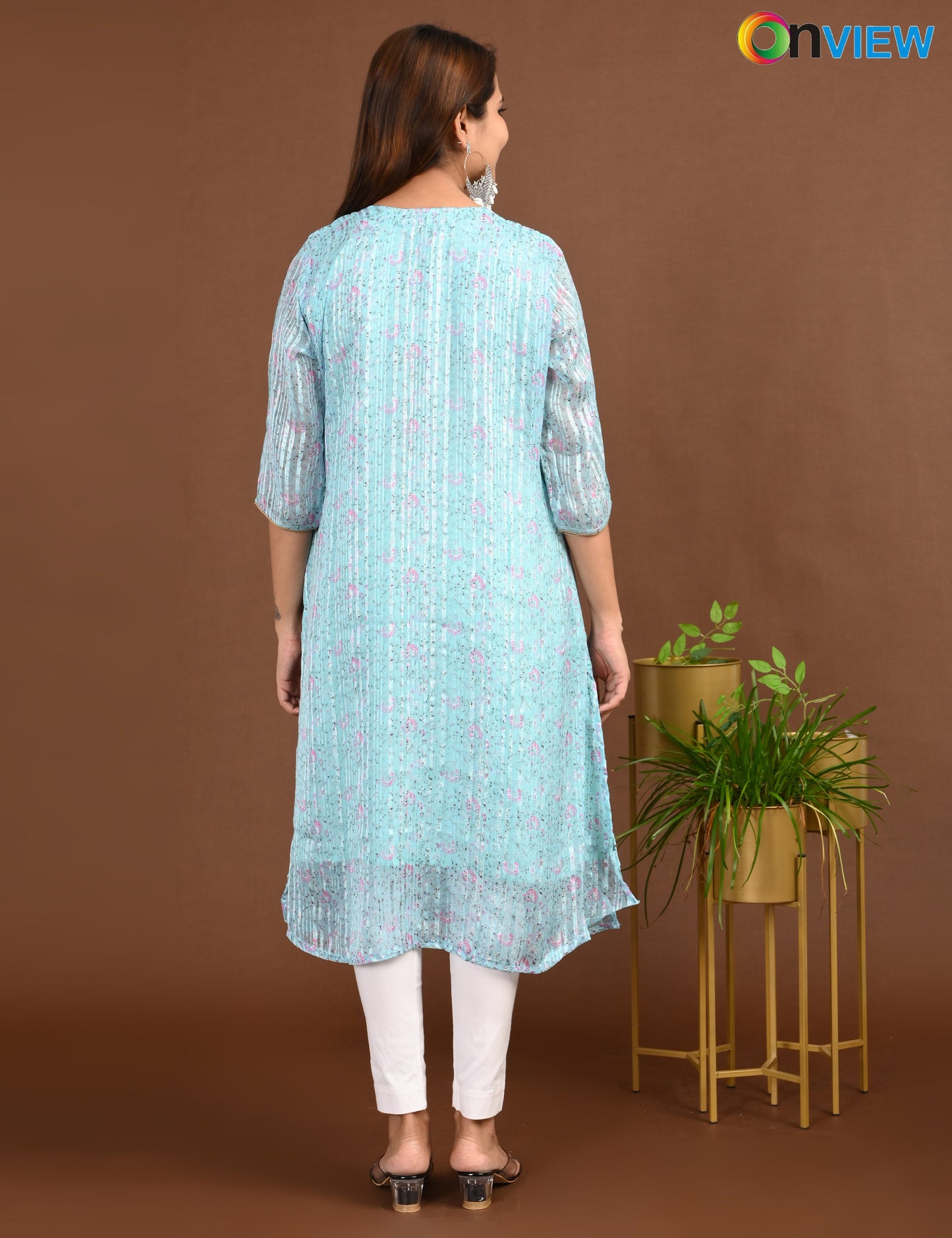 ONVIEW | 1505 | SATIN A LINE SIDE OPEN WITH LINING