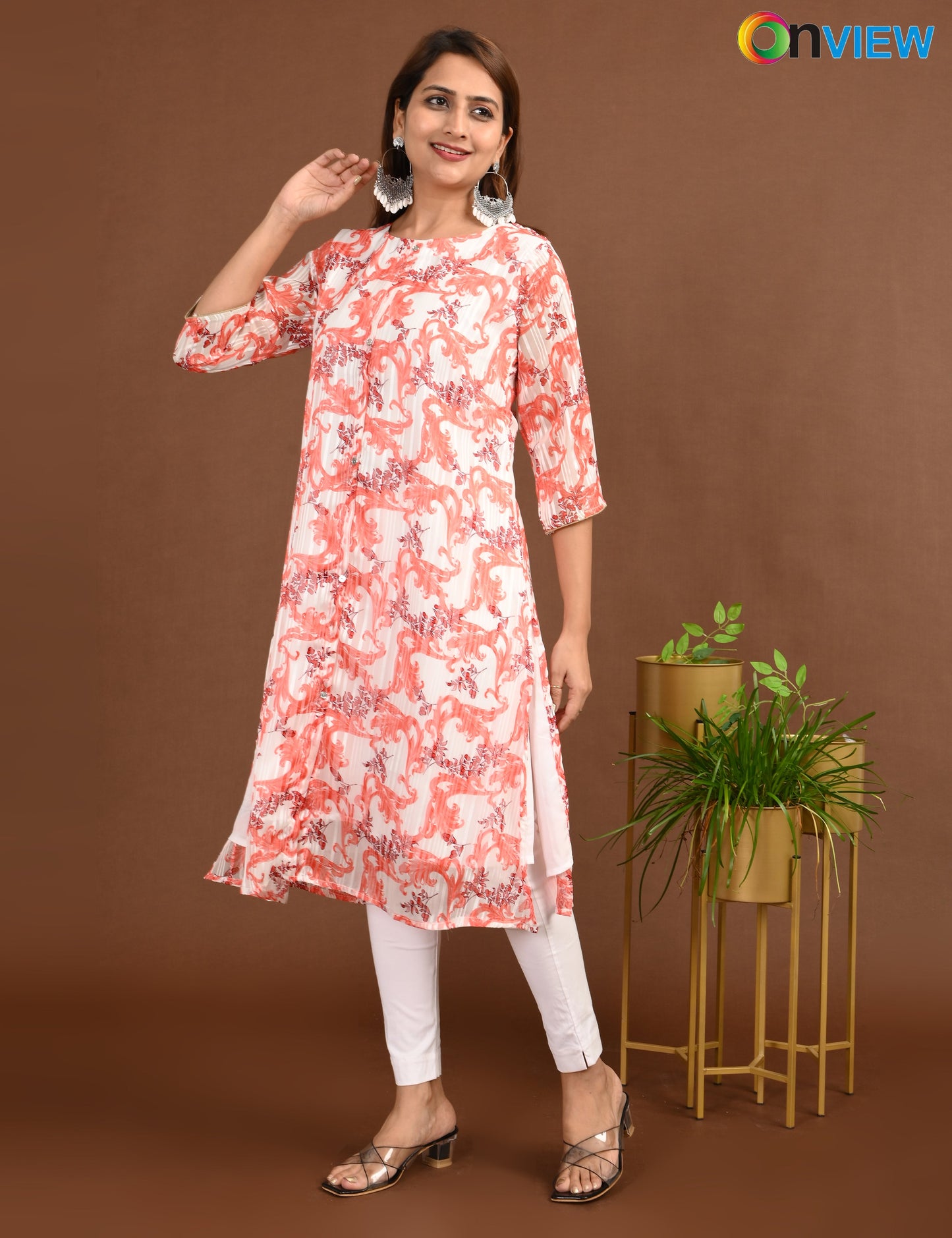 ONVIEW | 1507 | SATIN A LINE SIDE OPEN WITH LINING