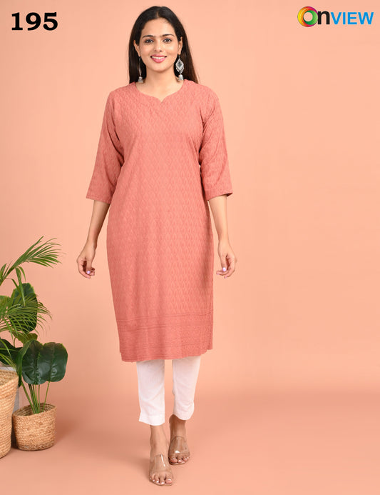ONEVIEW | 195 | CHIKANKARI DESIGN NECK