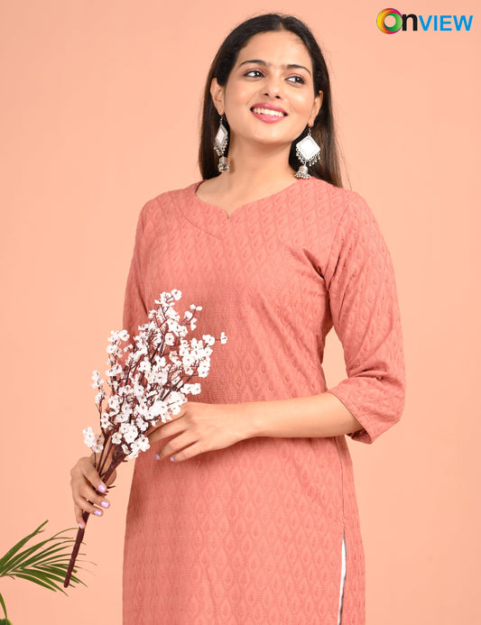 ONEVIEW | 195 | CHIKANKARI DESIGN NECK