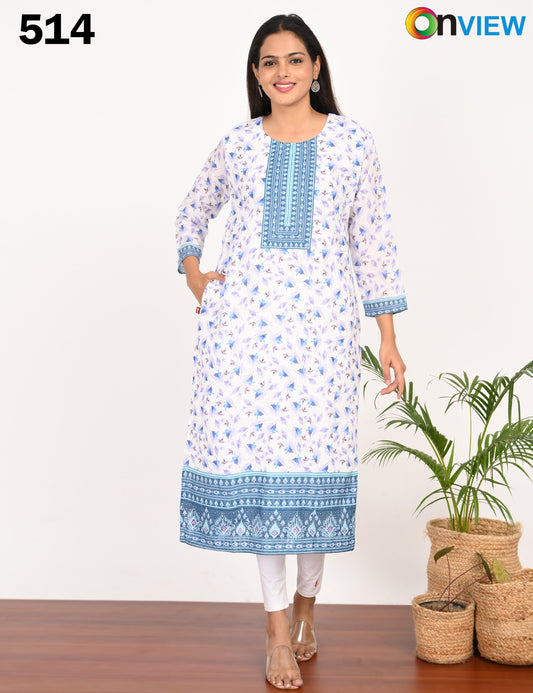 ONVIEW | 514 | COTTON CHIKANAKRINWORK WITH DIGITAL PRINT