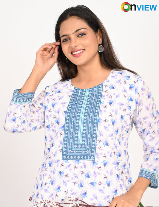 ONVIEW | 514 | COTTON CHIKANAKRINWORK WITH DIGITAL PRINT