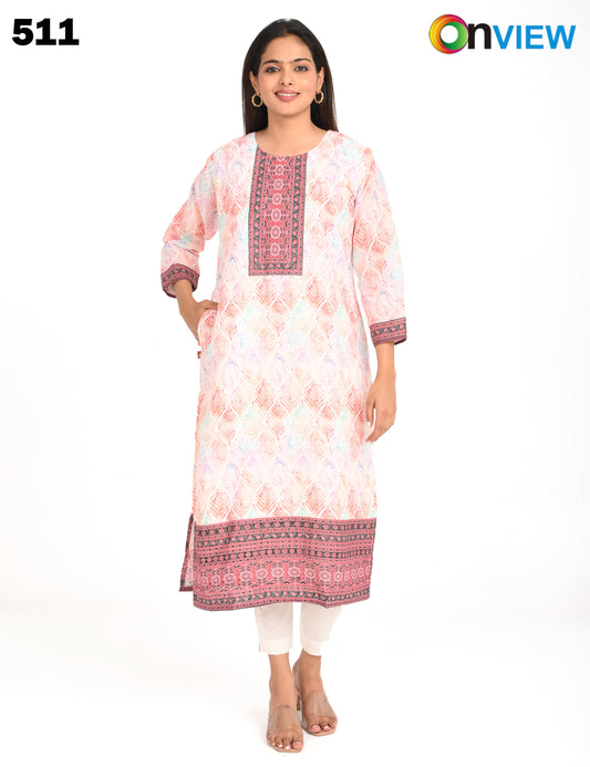 ONVIEW | 511 | COTTON CHIKANKARI WORK WITH DIGITAL PRINT