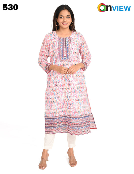 ONVIEW | 530 | COTTON CHIKANKARI WORK WITH DIGITAL PRINT