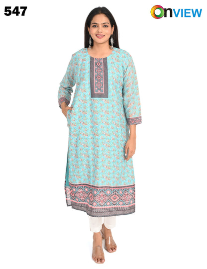 ONVIEW | 547 | COTTON CHIKANKARI WORK WITH DIGITAL PRINT