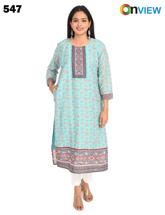 ONVIEW | 547 | COTTON CHIKANKARI WORK WITH DIGITAL PRINT