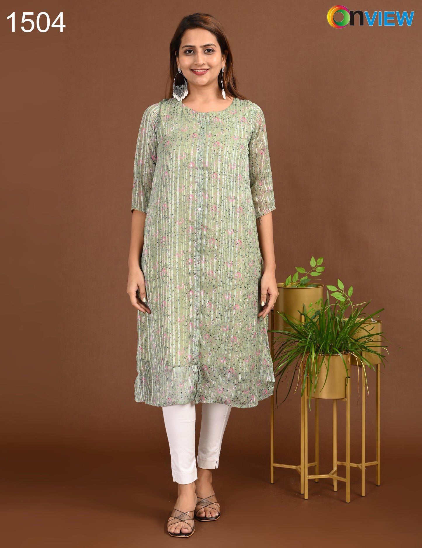 ONVIEW  | 1504 | SATIN A LINE SIDE OPEN WITH LINING