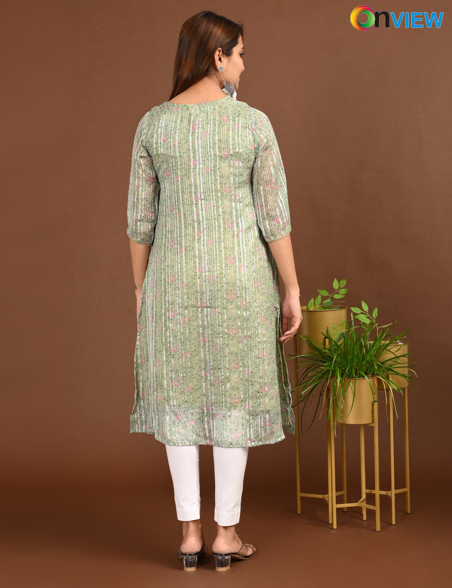 ONVIEW  | 1504 | SATIN A LINE SIDE OPEN WITH LINING