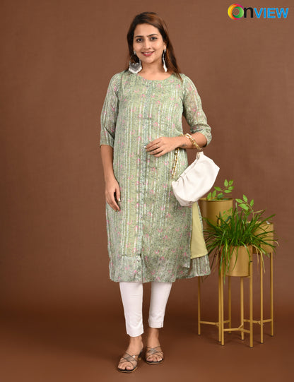 ONVIEW  | 1504 | SATIN A LINE SIDE OPEN WITH LINING