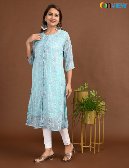 ONVIEW | 1505 | SATIN A LINE SIDE OPEN WITH LINING