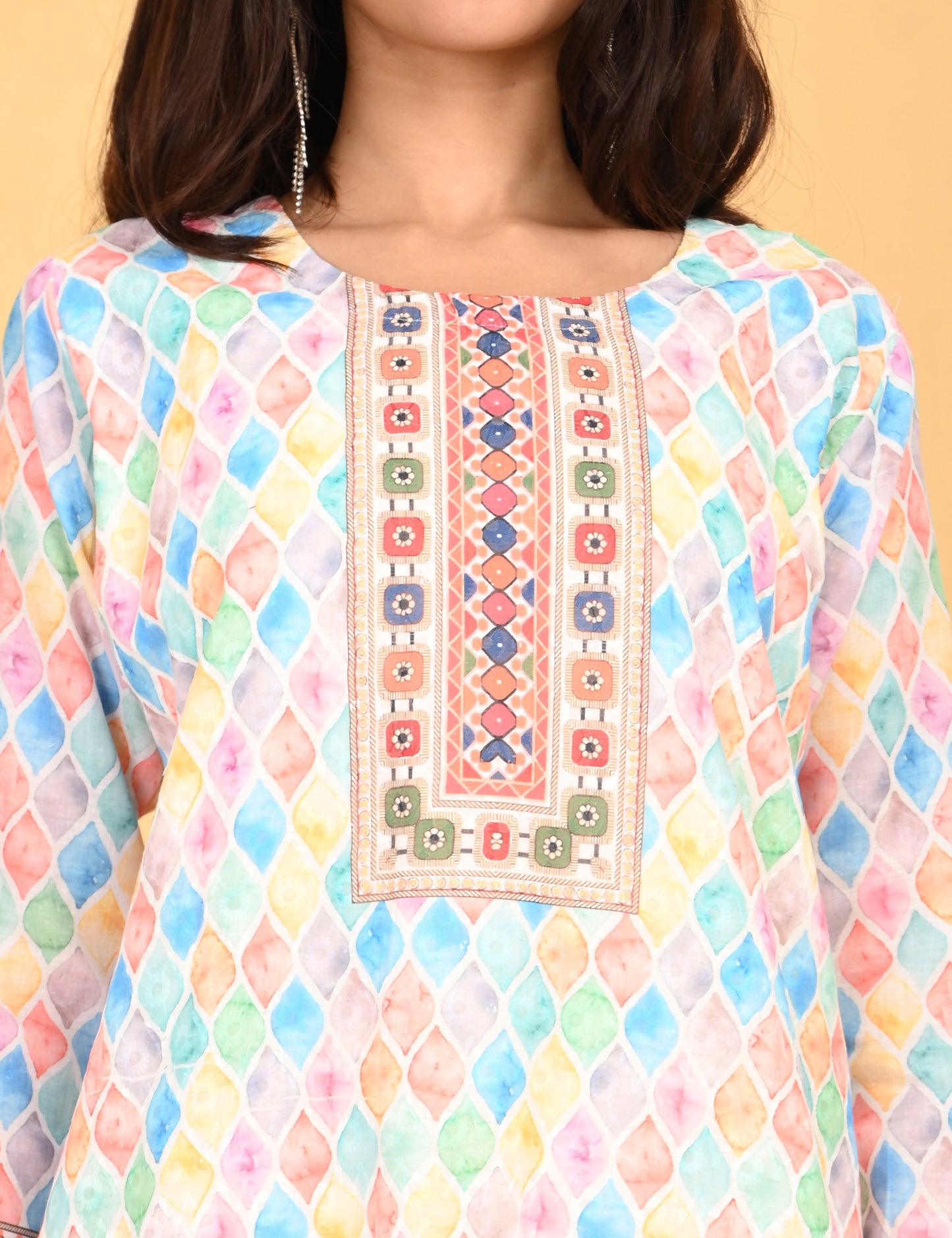 ONVIEW | 526 | COTTON CHIKANKARI WORK WITH DIGITAL PRINT