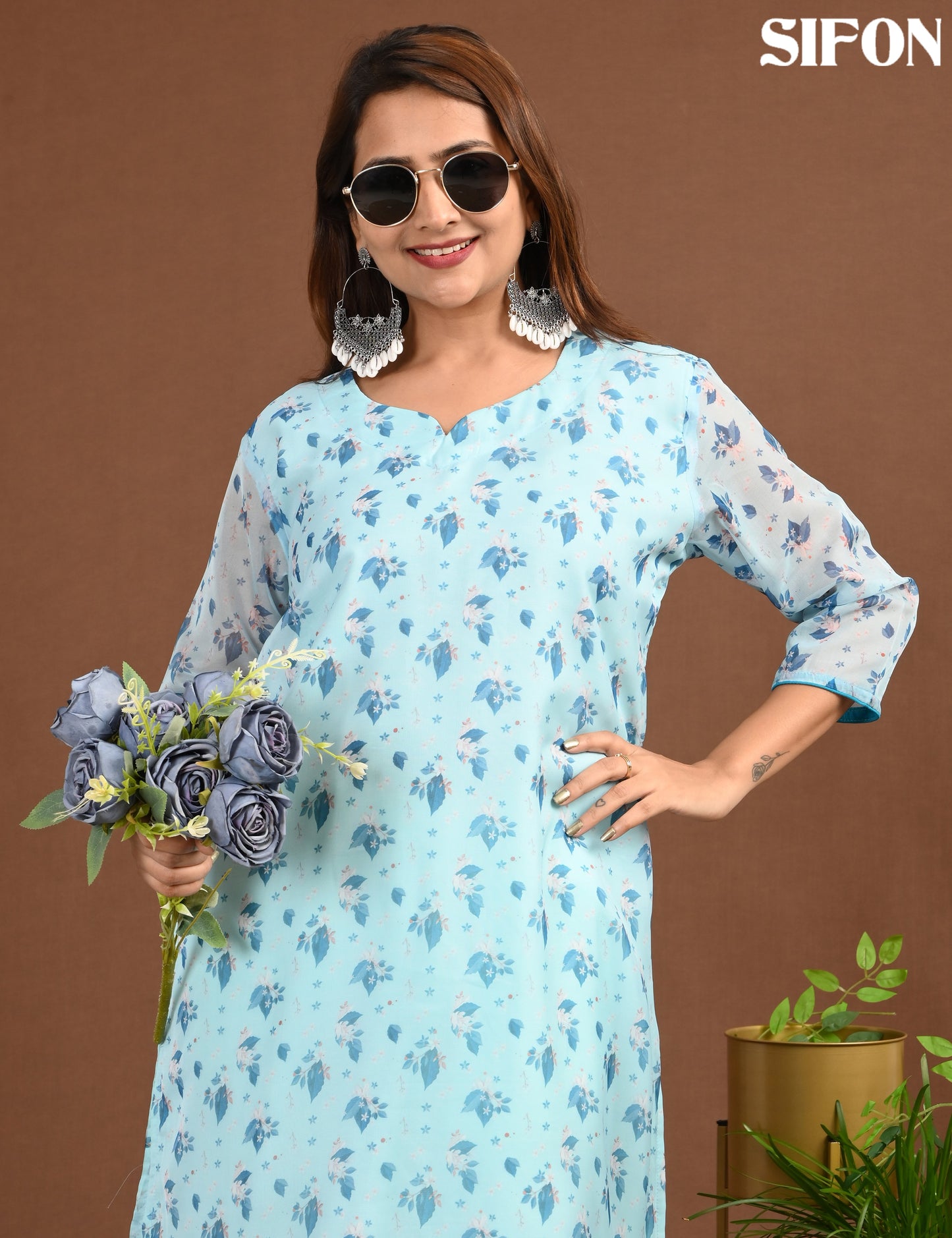 SIFON | 1681 | ORGANZA SIDE OPEN WITH LINING